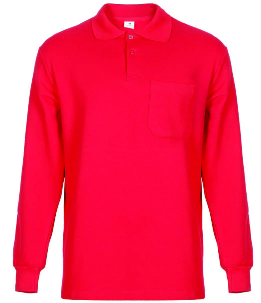 Polo Yaka Sweat - Kırmızı